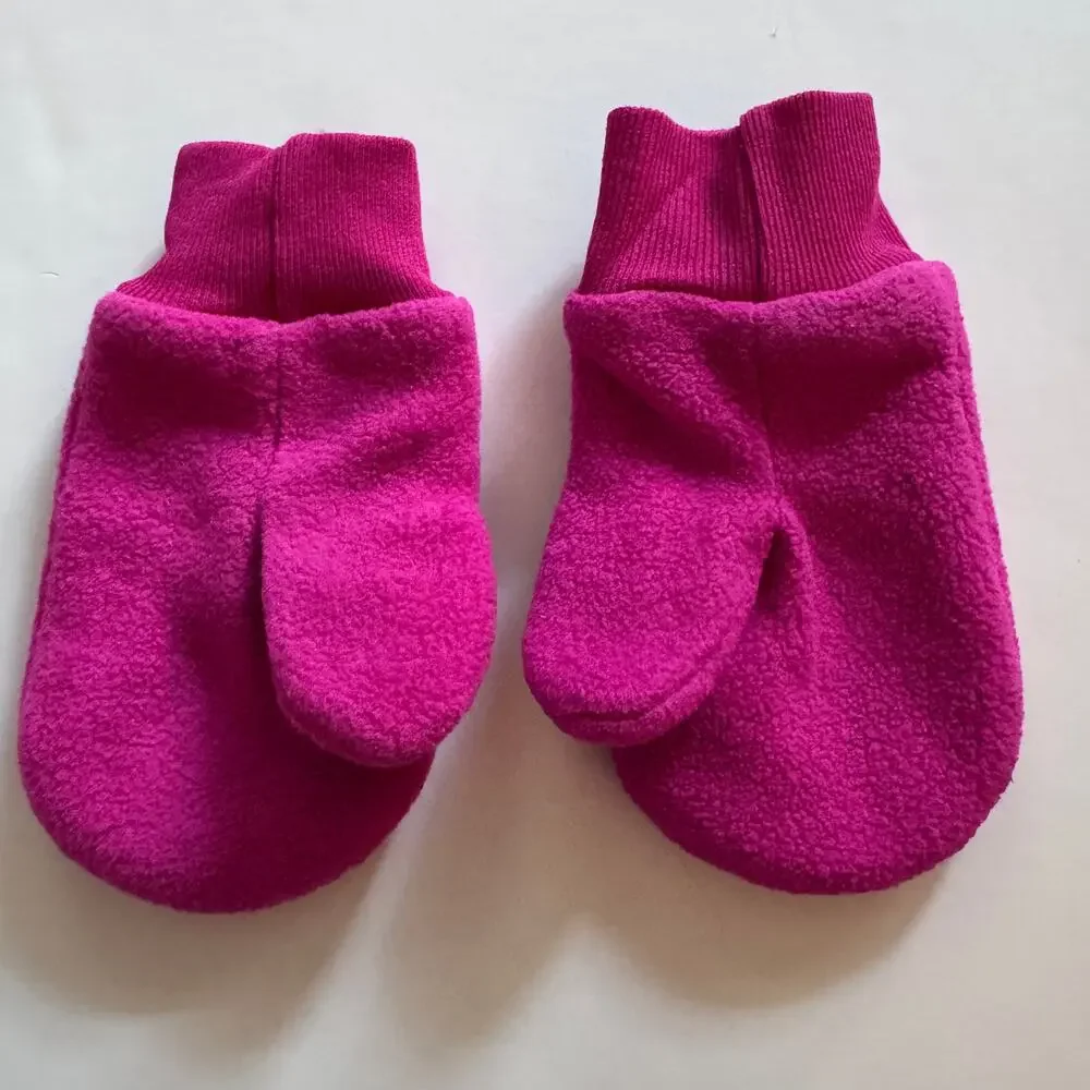 Patagonia Baby Pita pink fleece mittens